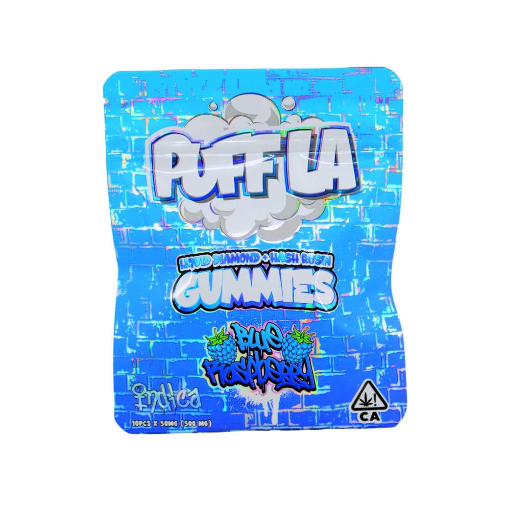 Puff LA Liquid Diamond Gummies - Blue Raspberry - 500mg