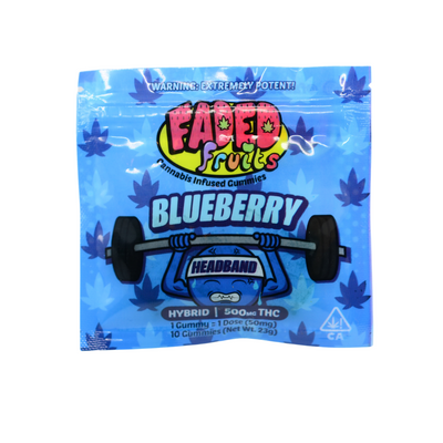 Faded Fruits THC Infused Gummies - Blueberry Headband - 500mg