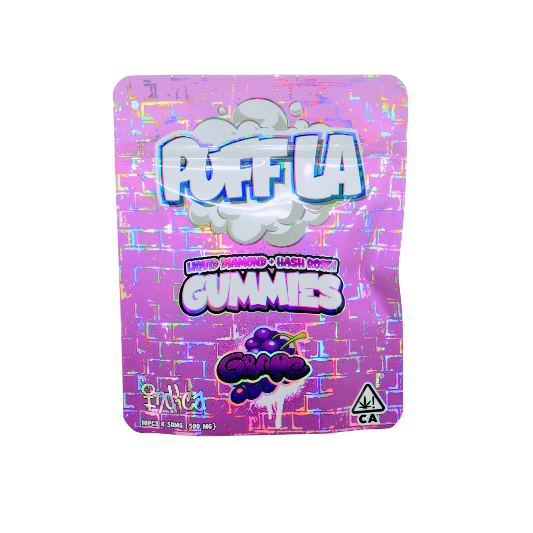 Puff LA Liquid Diamond & Hash Rosin Gummies - Grape - 500mg