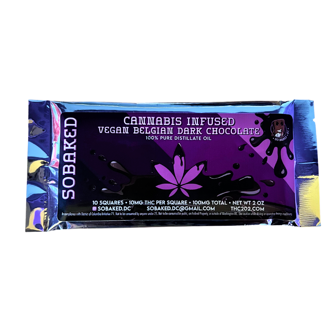 Cannabis Infused Vegan Belgian Dark Chocolate - 100mg