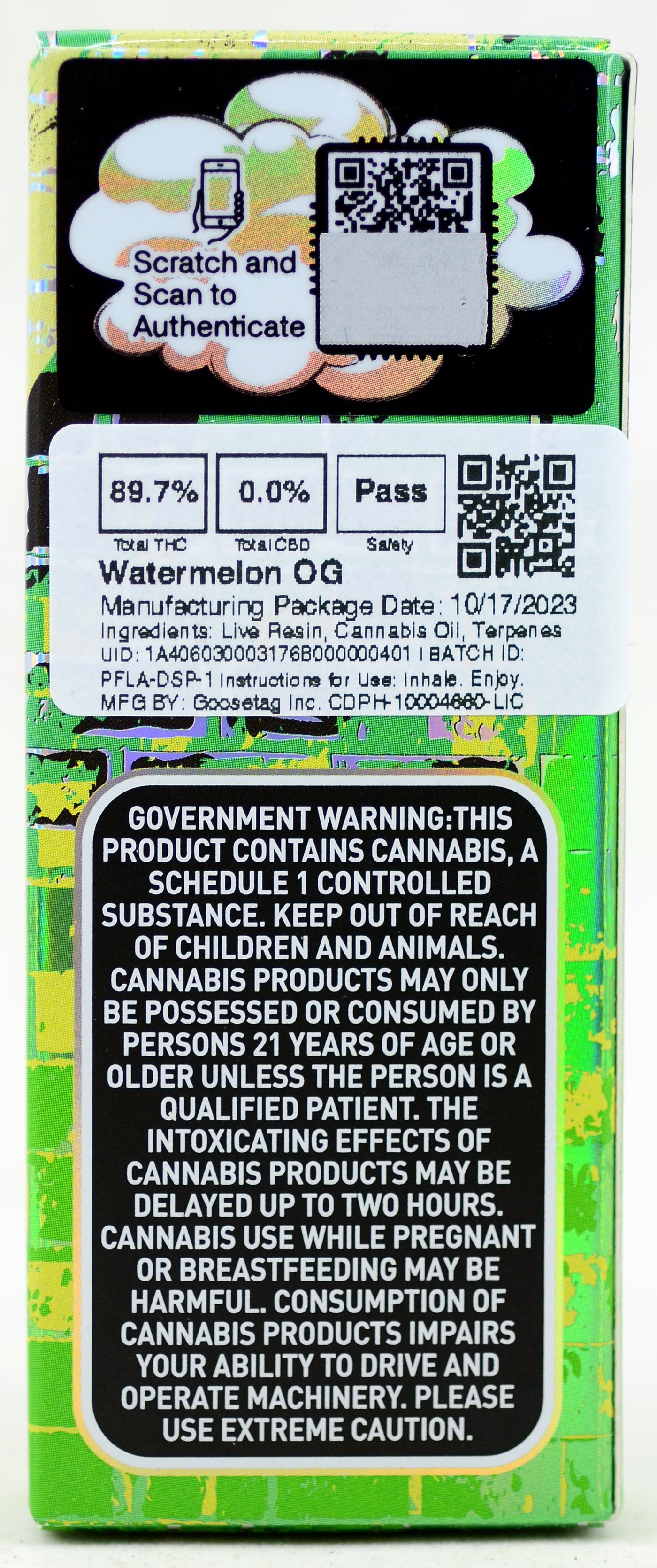 Puff LA 2 gram Disposable Vape - Watermelon OG